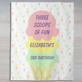 Eiskrem 3. Geburtstag Wandteppich