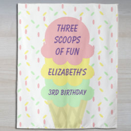Eiskrem 3. Geburtstag Wandteppich