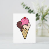Eiskrem Alle Erzeugnisse Postkarte (Stehend Vorderseite)
