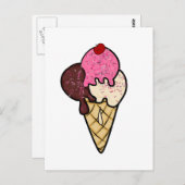 Eiskrem Alle Erzeugnisse Postkarte (Vorne/Hinten)