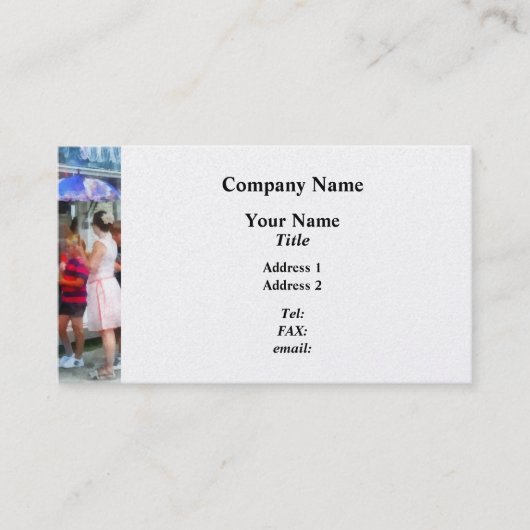 Eiskrem auf der Messe kaufen Visitenkarte (Vorderseite)