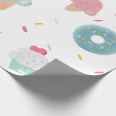 Eiskrem-Cartoon Geschenkpapier (Ecke)