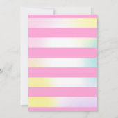 Eiskrem Einladung Unicorn Ice Cream Party (Rückseite)