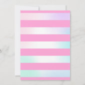 Eiskrem Einladung Unicorn Ice Cream Party (Rückseite)