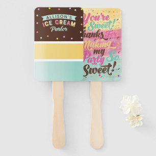 Eiskrem gestreift Popsicle Leckerei Geburtstagspar Fächer