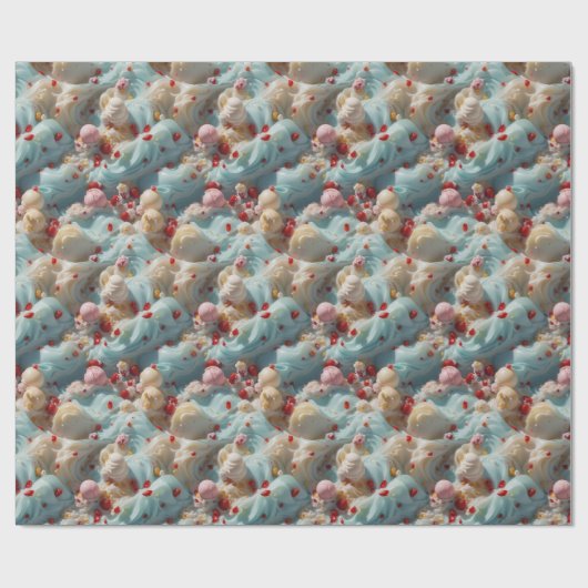 Eiskrem Himmel | Geschenkpapier (Flach)