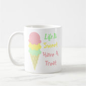 Eiskrem ist süß kaffeetasse (Links)