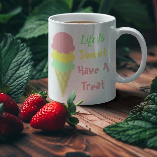 Eiskrem ist süß kaffeetasse