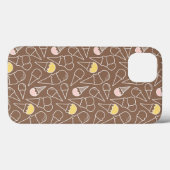 Eiskrem-Kronmuster auf braunem Boden Case-Mate iPhone Hülle (Rückseite (Horizontal))