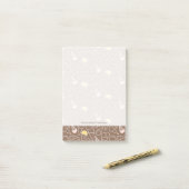 Eiskrem-Kronmuster auf braunem Boden Post-it Klebezettel (Auf Schreibtisch)