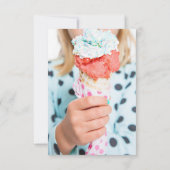 Eiskrem LKW Foto Rosa Klassenzimmer Valentine Karte (Rückseite)