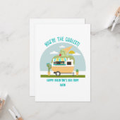 Eiskrem LKW Grüner Klassenzimmer Valentine Karte (Vorderseite/Rückseite Beispiel)