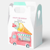 Eiskrem LKW Personalisierter Geburtstag Geschenkschachtel (Geöffnet)