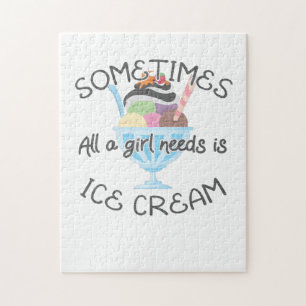 Eiskrem Lover ist manchmal eine Eiscreme, die ein Puzzle