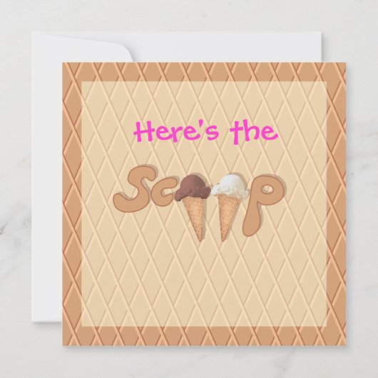 Eiskrem Party Einladung (Rückseite)