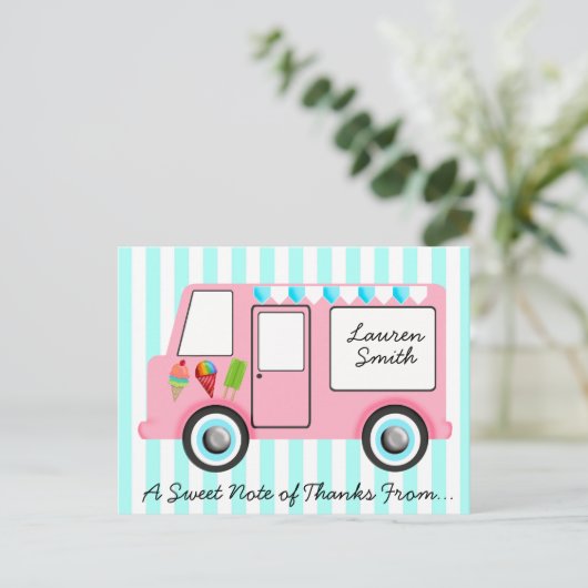 Eiskrem Postkarte (Stehend Vorderseite)