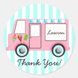 Eiskrem Runder Aufkleber