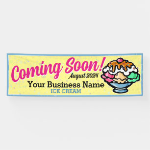 Eiskrem-Shop kommt bald auf dem Grand Opening-Bann Banner