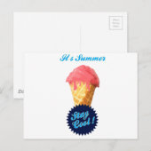 Eiskrem Sommer Postkarte (Vorne/Hinten)