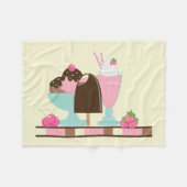 Eiskrem Sommerliche Leckereien Fleecedecke (Vorderseite (Horizontal))
