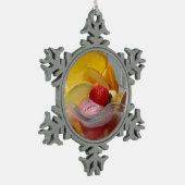 Eiskrem Sonnae Schneeflocken Zinn-Ornament (Links)