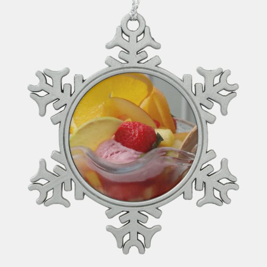 Eiskrem Sonnae Schneeflocken Zinn-Ornament (Vorderseite)