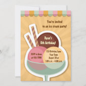 Eiskrem Sonntag Einladung (Vorderseite)