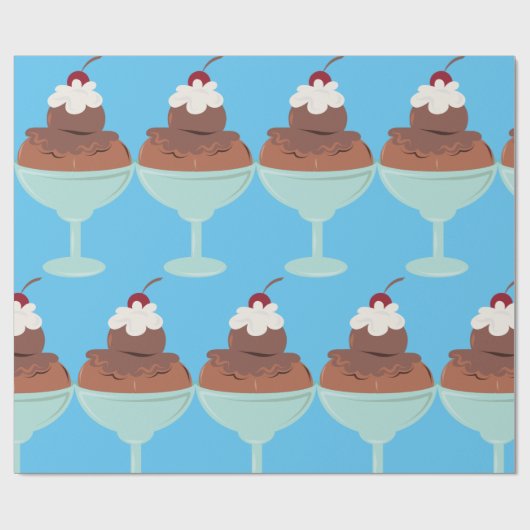 Eiskrem Sonntag Geschenkpapier (Flach)