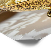 Eiskrem Sonntag mit Goldsirup-Leere Poster (Ecke)