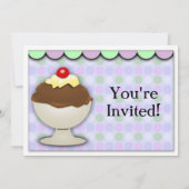 Eiskrem Sozial, Lila/Grüner Streifen Einladung (Rückseite)