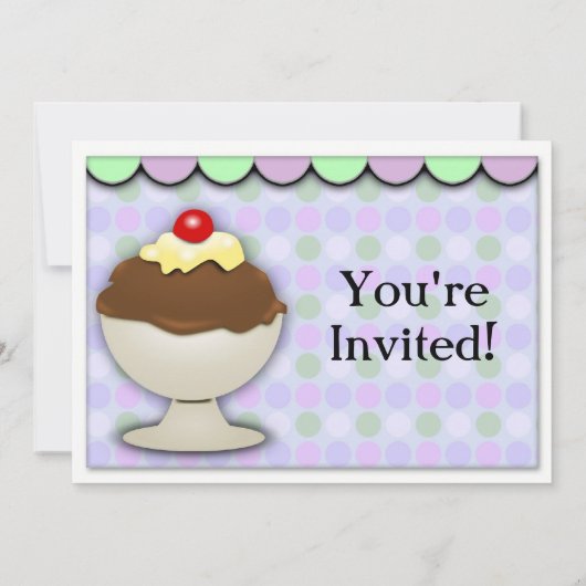 Eiskrem Sozial, Lila/Grüner Streifen Einladung (Rückseite)