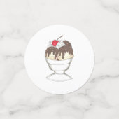 Eiskrem Sozialer Gefallen Banana Split Konfetti (Klein Vorderseite)