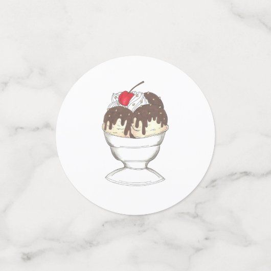 Eiskrem Sozialer Gefallen Banana Split Konfetti (Klein Vorderseite)