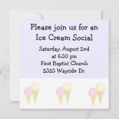 Eiskrem Soziales Einladung (Vorderseite)