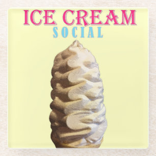 Eiskrem Soziales Glasuntersetzer