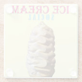 Eiskrem Soziales Glasuntersetzer (Rückseite)