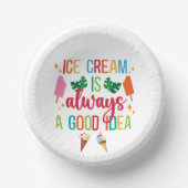 Eiskrem Soziales Pappteller (Vorderseite)