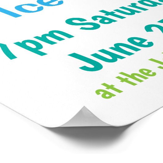 Eiskrem Soziales Poster (Ecke)