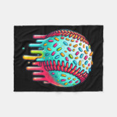 Eiskrem Tropfen Baseball Stuff Baseball Tropfen fü Fleecedecke (Vorderseite (Horizontal))