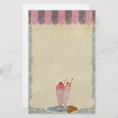 Eiskrem und Kekse Briefpapier (Vorne/Hinten)