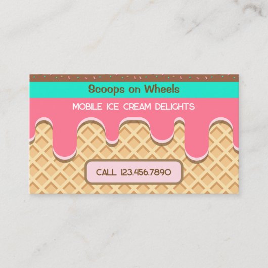 Eiskrem Visitenkarte (Vorderseite)