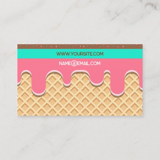Eiskrem Visitenkarte (Rückseite)