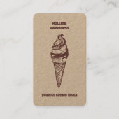 Eiskrem Visitenkarte (Vorderseite)