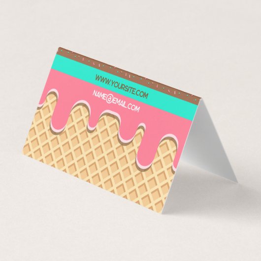 Eiskrem Visitenkarten (Rückseite)