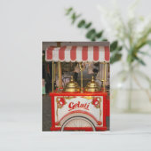 Eiskrem zum Verkauf Postkarte (Stehend Vorderseite)