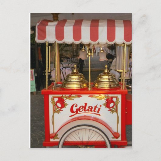 Eiskrem zum Verkauf Postkarte (Vorderseite)