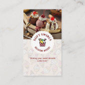 Eiskremgeschäft | Köstliche Dessertcreme Visitenkarte (Rückseite)