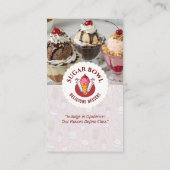 Eiskremgeschäft | Köstliche Dessertgeschmacksricht Visitenkarte (Rückseite)