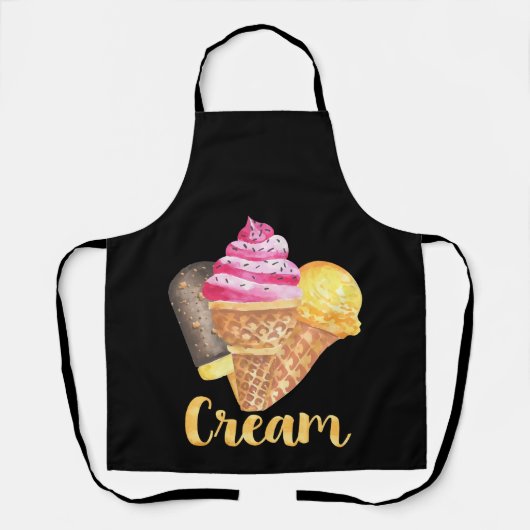 Eiskremliebhaber im Sommer Schürze (Vorderseite)