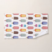 Eiskremmuster Badhandtuch Set (Handtuch)